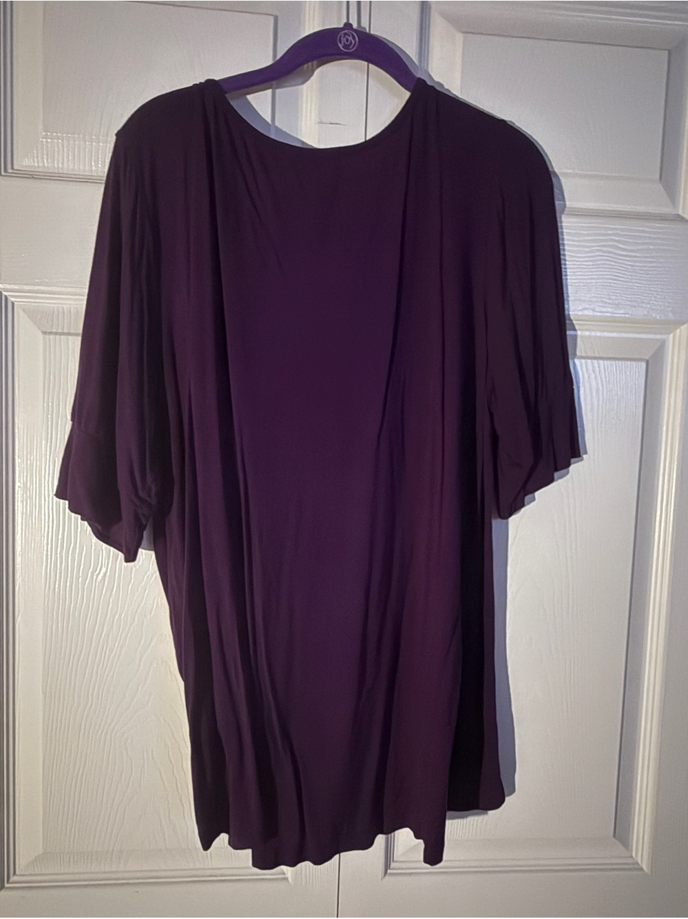 Women’s Knot-Front Tunic in Deep Purple - Picture 2 of 4